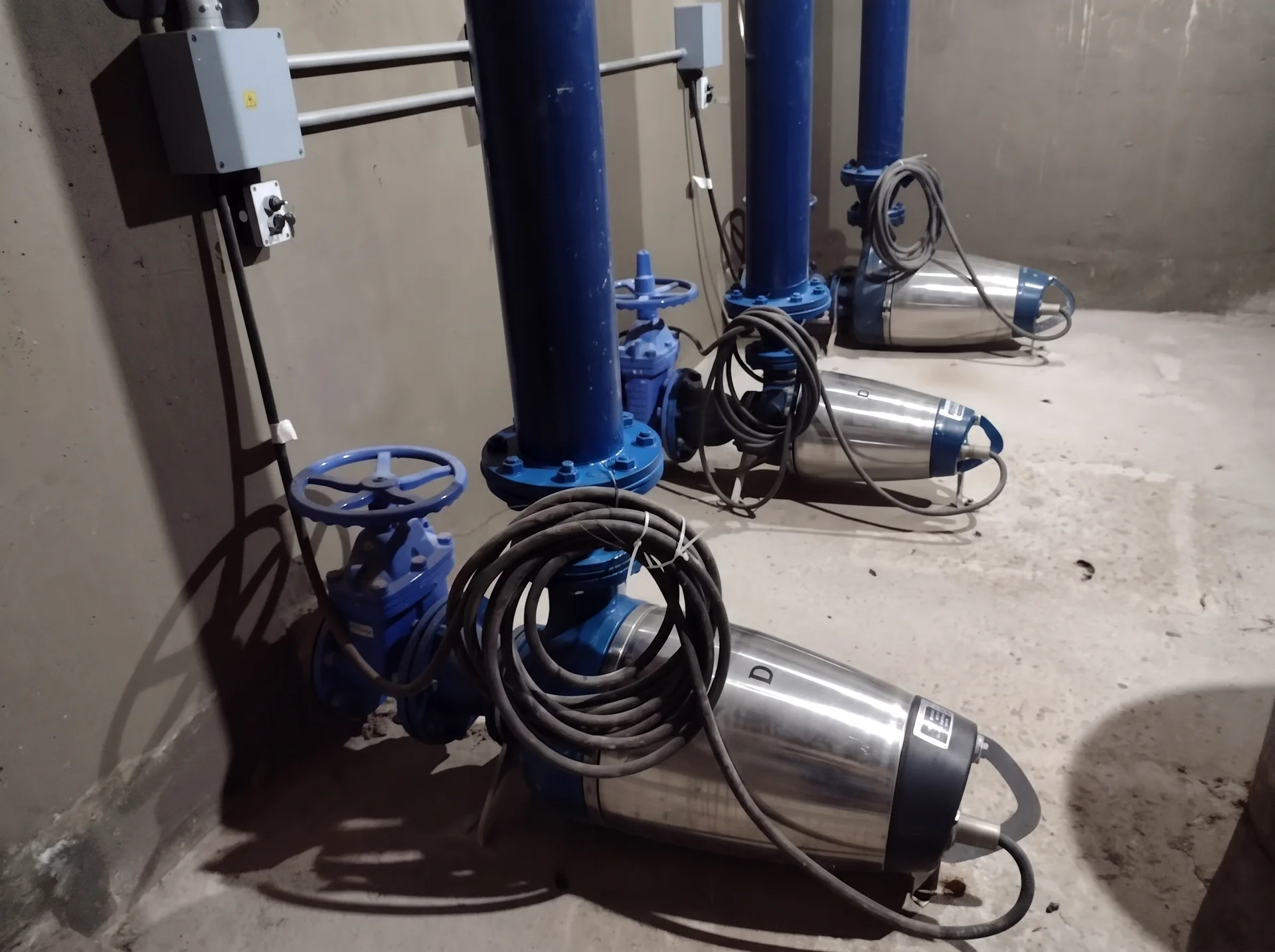Equipamiento de la estación de bombeo de cloacas
